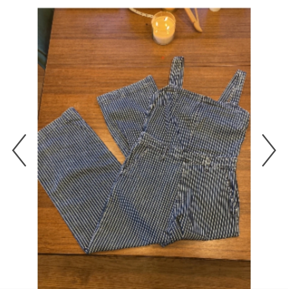 Universal Thread Striped Denim Jumper - image 7